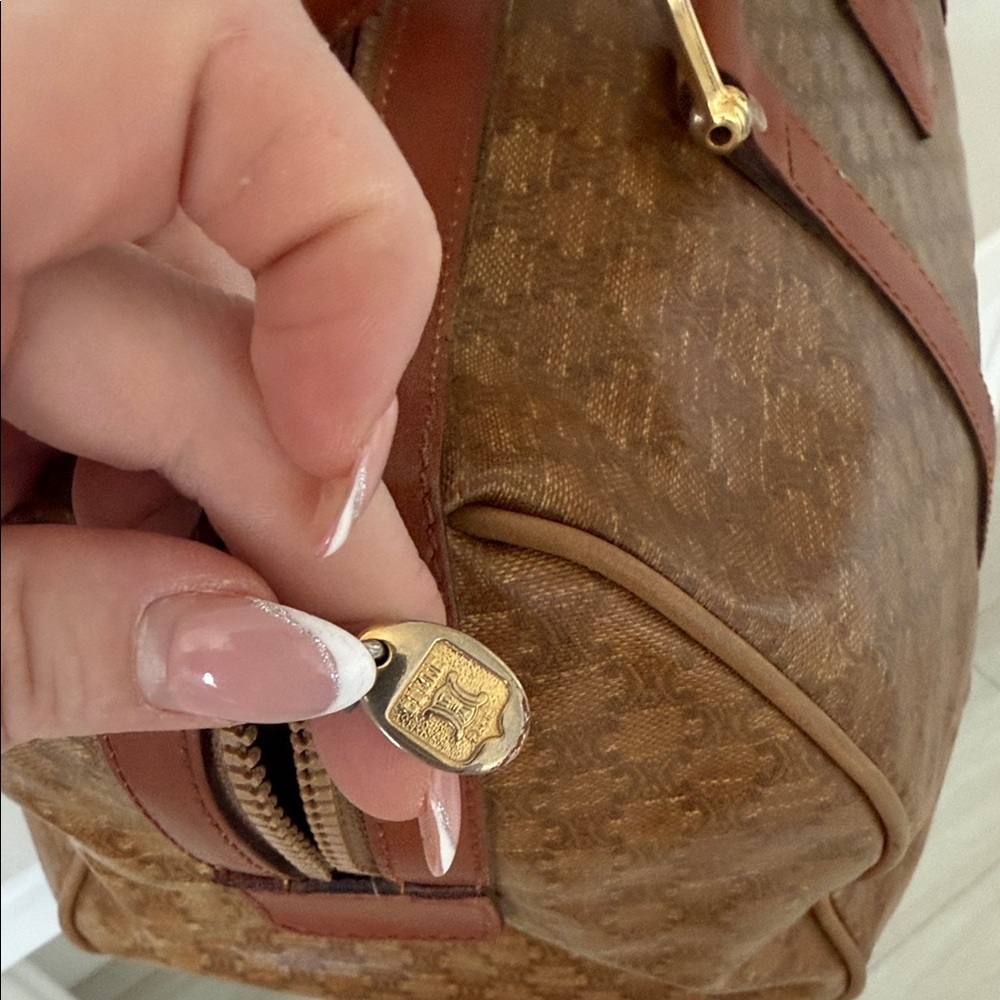 Celine Brown Boston Leather Duffel Bag - Picture 6 of 10